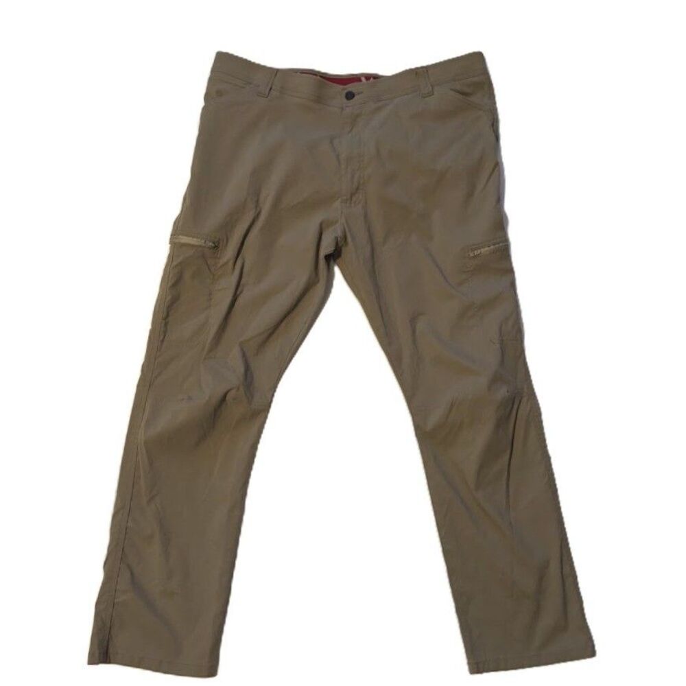 Wrangler Men's Cargo Pants 40x30 Khaki Stretch Lightweight Hiking Outdoor